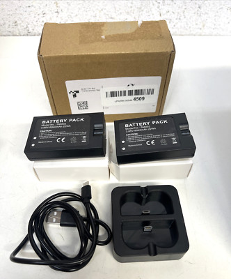 2x Battery + Charger for Ring Video Doorbell 2 3 3+ 4 Spotlight Camera Plus Pro