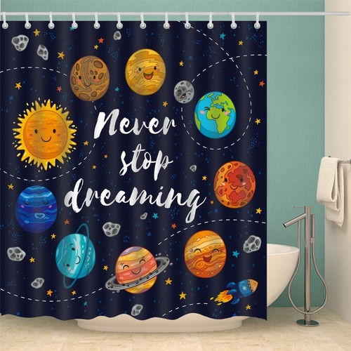 Waterproof Polyester Fabric Bathroom Shower Curtain With Ring Hooks 180 X 180 cm - Picture 47 of 60