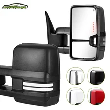 SIZIOM Power Heated Switchback Tow Mirror For 03-06 Chevy Silverado GMC Sierra