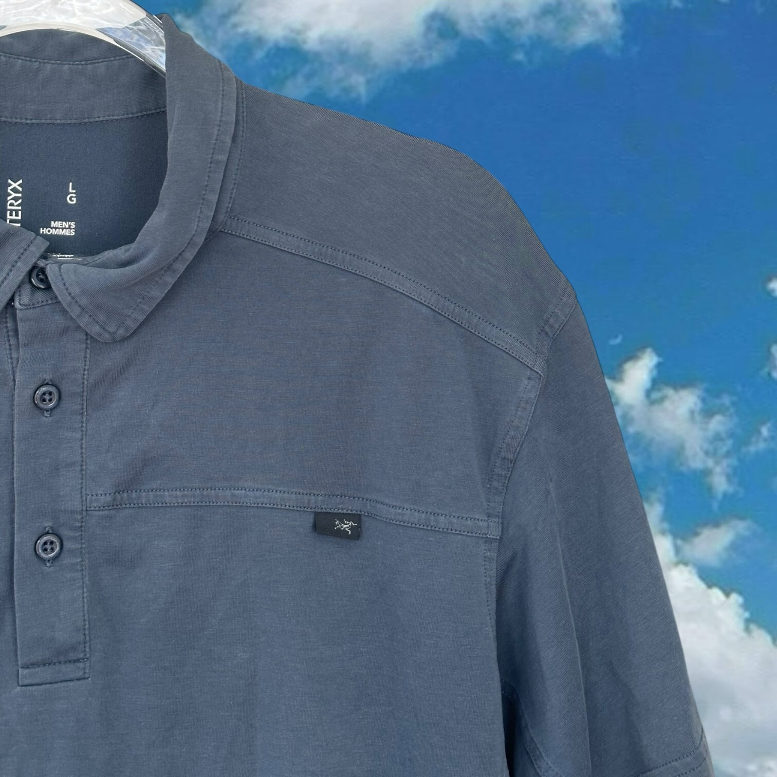 ARC'TERYX Polo Arcteryx uomo grande blu prigioniera manica corta elasticizzata casual