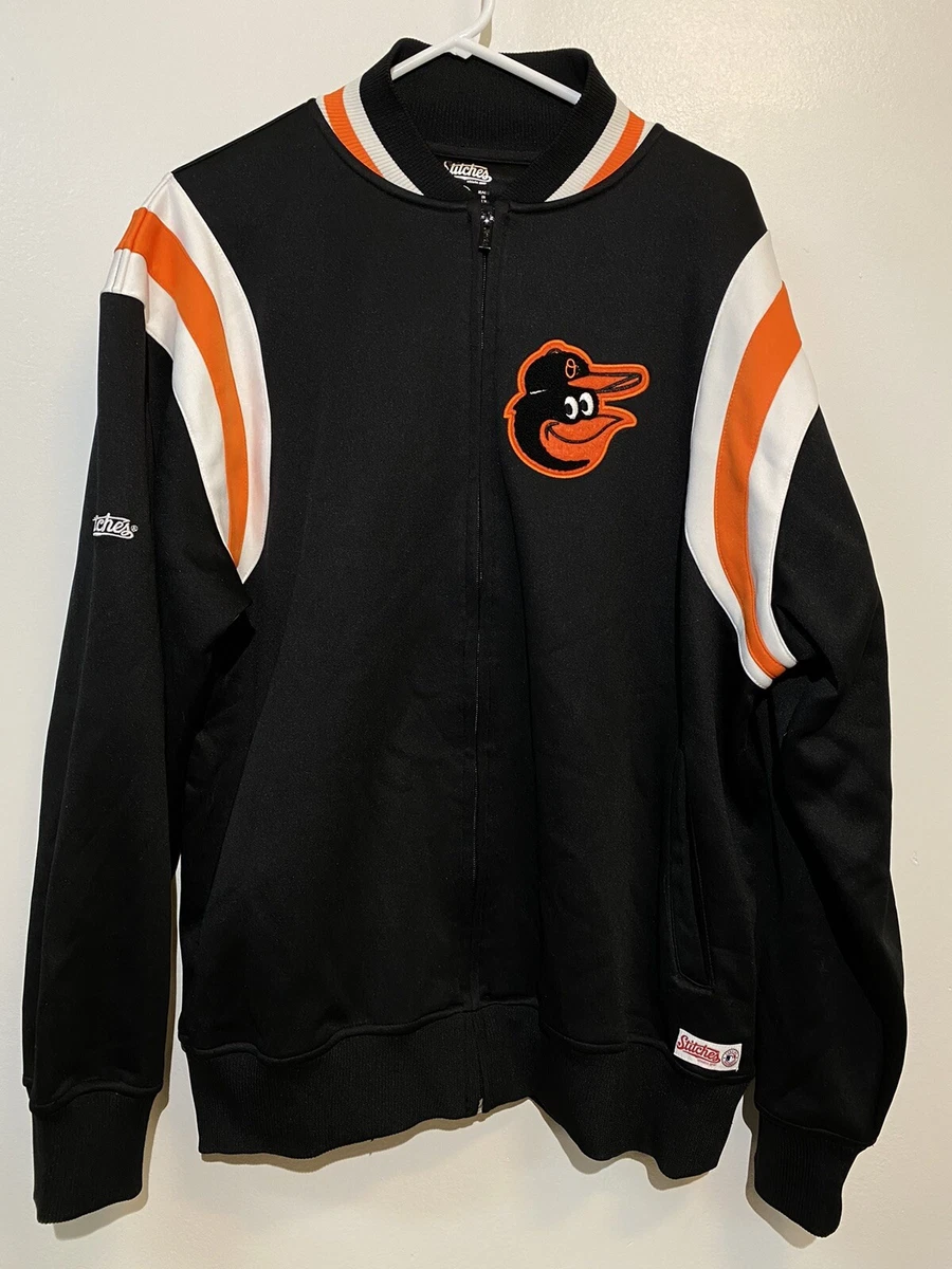 Stitches Baltimore Orioles Full Zip Bomber Style Jacket Sweatshirt