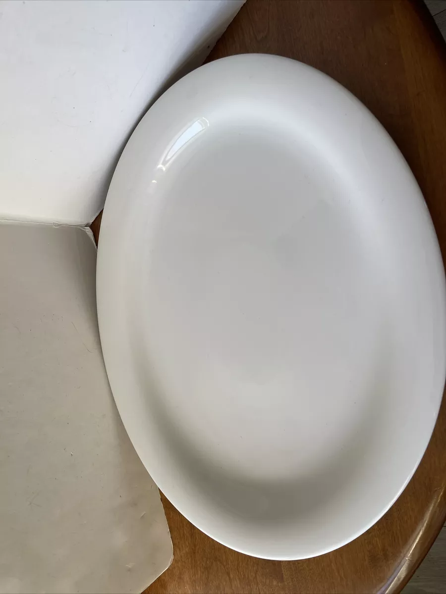 Large white cheap serving plate
