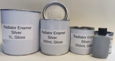 SILVER GLOSS RADIATOR PAINT Heat Resistant Brushing Free Postage