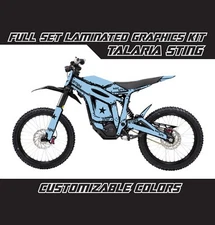 TALARIA STING Sky Blue Damaged Style Graphics Stickers Kit Wrap Skin Decals Set