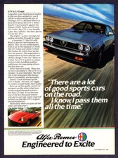 1982 Alfa Romeo Gtv 62.5 Coupe Photo A Lot To Love Promo Car Print Ad