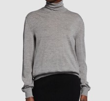 1450 Designer The Row Women's Gray Cashmere Turtleneck Sweater Size XS