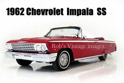 1962 Chevrolet Impala Photo Poster Auto Car Man Cave Garage decor