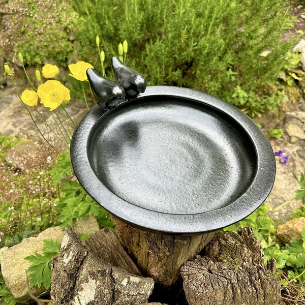 VogelträNke, Vogelbad - Schwarz, TräNke FüR VöGel, Wasserschale Als Vogelbecken-image