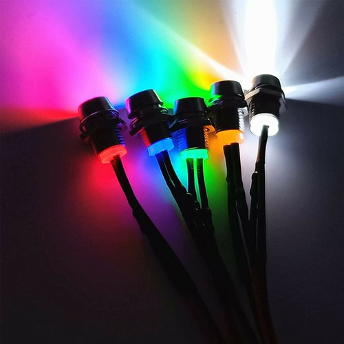 10 PIEZAS Luz Indicadora LED Coche Barco 12V 8mm Piloto Panel de Tablero Advertencia Lámpara Única - Imagen 2 de 9