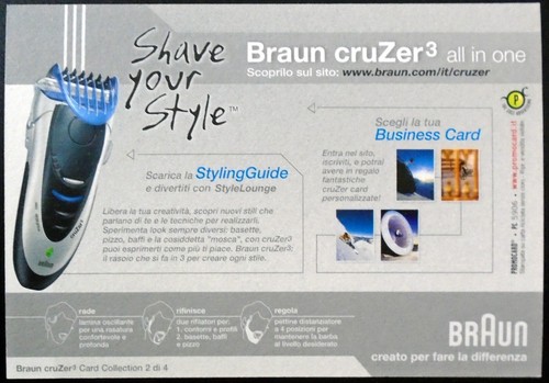 C4801 “Shave Your Style”, Braun CruZer3, “Rade, Rifinisce, Regola” Italy - Picture 2 of 2