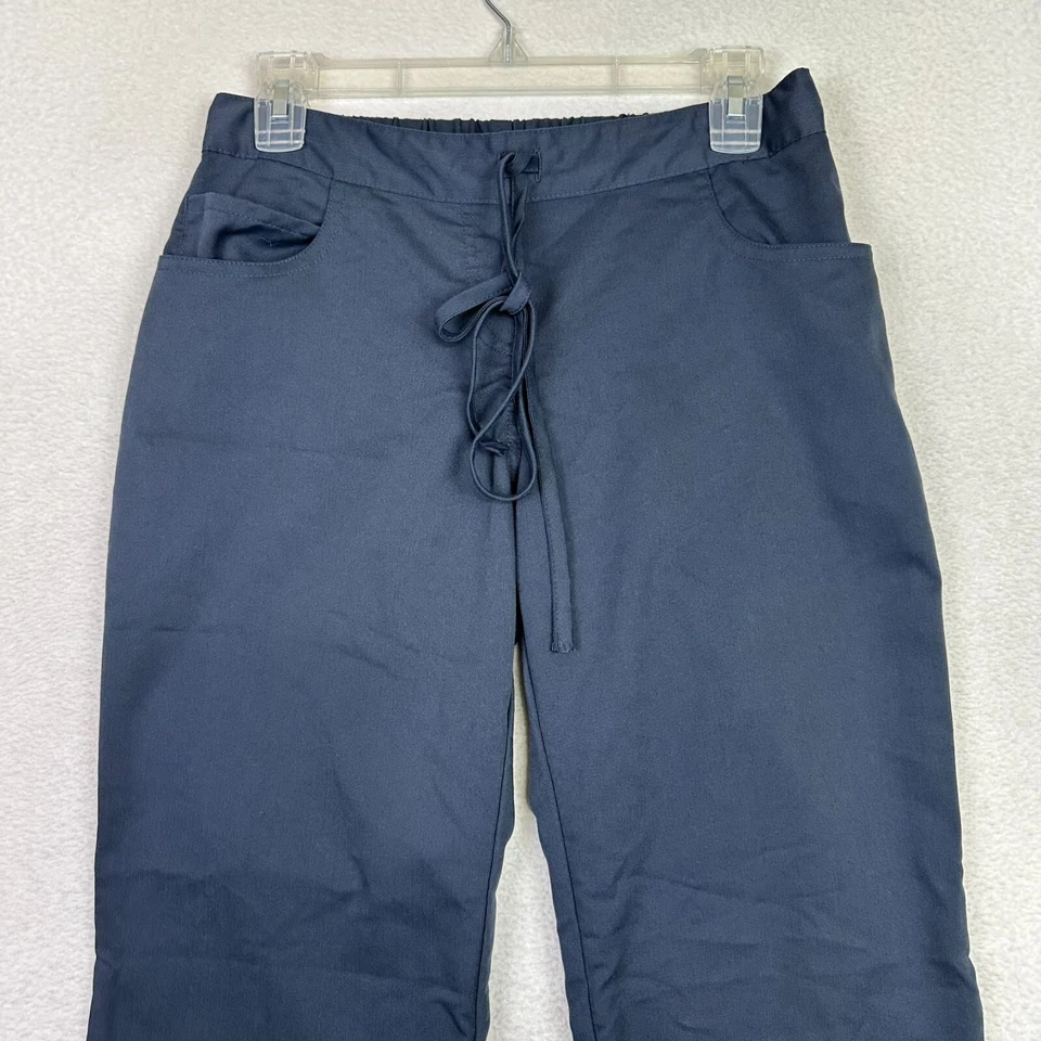 Pantalones Médicos Grey Anatomy Adultos Pequeños Azul Marino Bolsillos con Cordón Foto 2 de 4