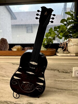 21'' Guitar Cage by Epic Products Wine Bottle Cork Holder Rustic Bronze Metal