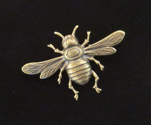Bienennadel Brosche antik Messing Hummel Biene Honigbienen Königin Drohne Napoleon - Bild 7 von 10