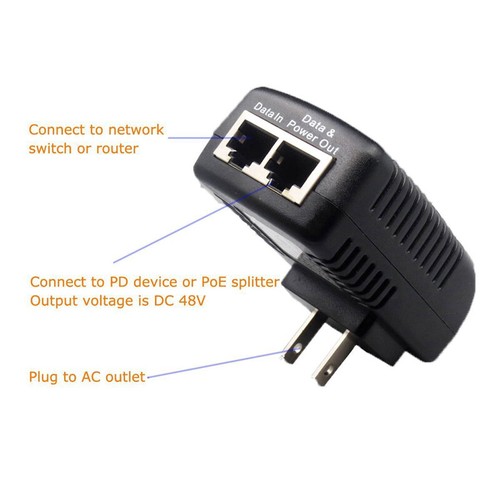 48V 0.5A POE Injector Power Over Ethernet Adapter For 802.3 for POE IP Camera - Picture 6 of 6
