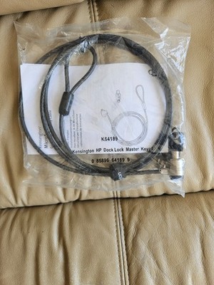 Kensington Microsaver Computer Security Cable HP Dock Lock Master Keyed