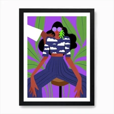 Surrounded By Plants And Love Art P Framed Wall Art Poster Canvas Print Picture