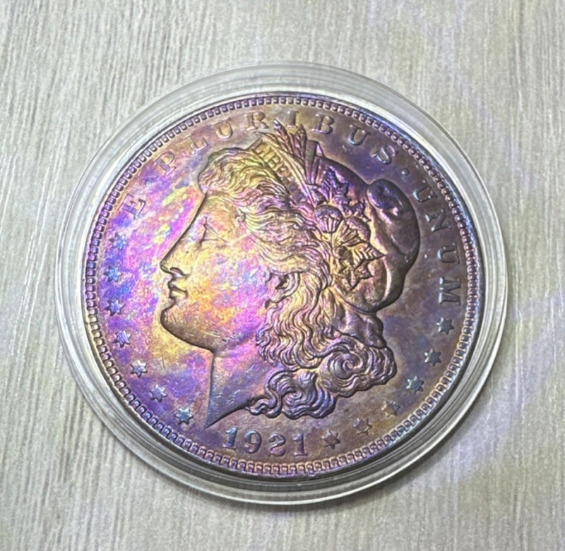 💥RAINBOW TONER💥 1921 P Morgan Silver Dollar Last chance sale