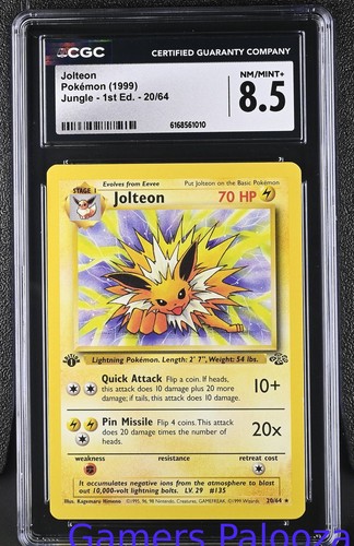 Jolteon (1st Edition) graded CGC 8.5 for sale on eBay