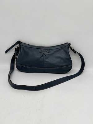 Coach F19729 Park Blue Leather Shoulder Bag Crossbody Duffle Purse