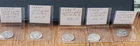 Washington Silver Quarters Lot of  (5) 90% Silver