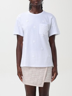 NEW Twinset Milano Embroidered Pocket White Tee Shirt, Designer,  Women's Size L