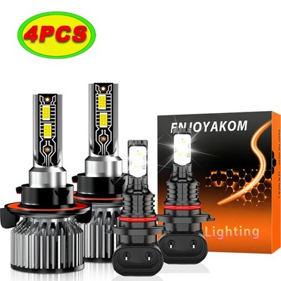 LED Headlight Bulbs Hi/Low Beam Fog Light 26000LM For Jeep Compass 2007-2009