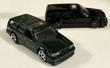 HOT Wheels (x2) VOLVO 850 ESTATE wagon New Loose Black & Green