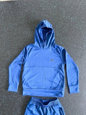 New Balance Youth Size 8 Blue Hoodie Jogger Tracksuit Set Matching Sweat Suit