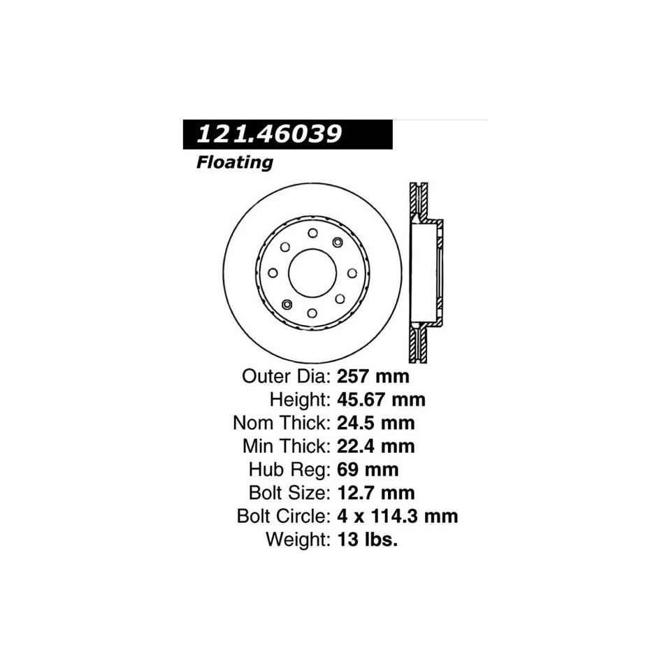 Juego de pastillas de freno de disco delanteras rotor de freno de disco C-Tek para Mitsubishi Galant 1989-1998 Foto 4 de 4