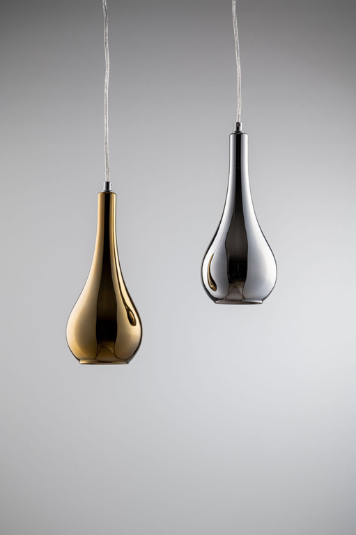 Lampadario Vetro Goccia 14cm - Facile Montaggio 1 Luce Singolo