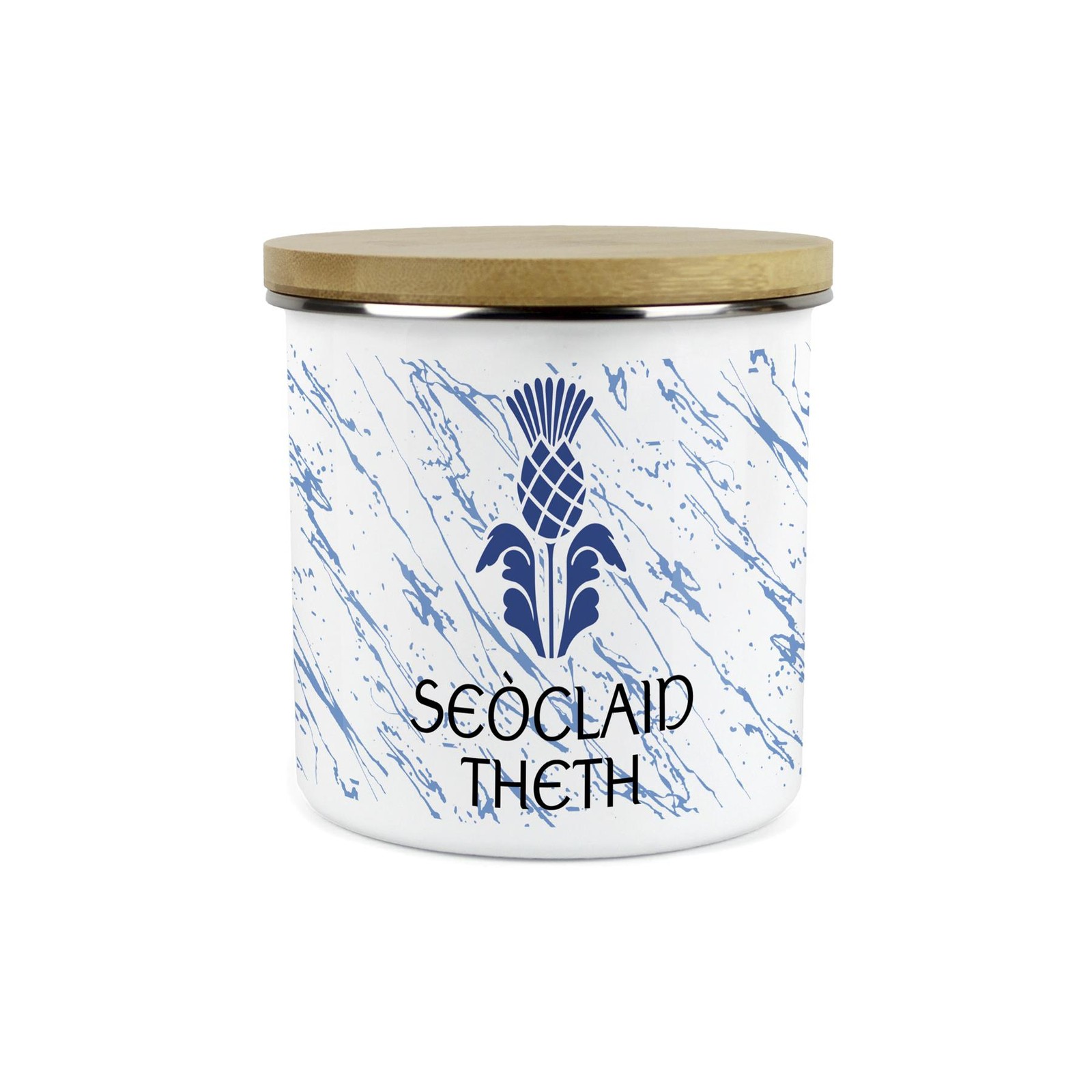 Scottish Thistle Hot Chocolate Canister - Scots Gaelic Seoclaid Theth Gift