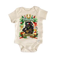 Italian Stallion Italy Horse Newborn Baby Onesie® Bodysuit