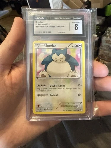 2012 Pokemon, B&W Boundaries Crossed, #109/149 Snorlax, Uncommon CGC 8