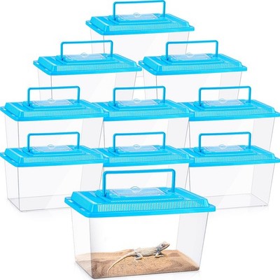 Mumufy 10 Pcs Spider Tarantula Enclosure Reptile Terrarium Plastic Portable R...