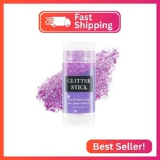 MEICOLY Purple Hair Glitter Stick,Halloween Mermaid Face Glitter Paint,Mardi Gra