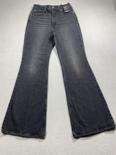 New Levi's 70s High Rise Flare Jeans Women  s 26x30 Charcoal Dark Wash Bell