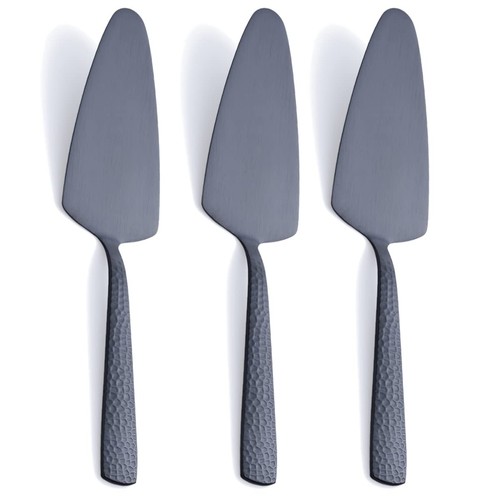 3er Set Spatel Edelstahl Matt Schwarz Kuchen Tortenheber 9,4 Zoll Schwerlast - Bild 1 von 7