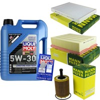 Inspektionspaket 5L Liqui Moly Longtime 5W-30 FüR Audi A4 Avant 2.0 TDI 16V Seat