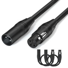 XLR Microphone Cable 10 FT 2 Pack, XLR Male and Female Patch Cables with 3-Pi...