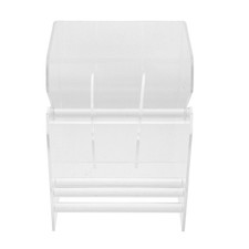 Acrylic Label Roll Holder Dispenser: Adjustable Sticker Stand - 3 Slots Sticker