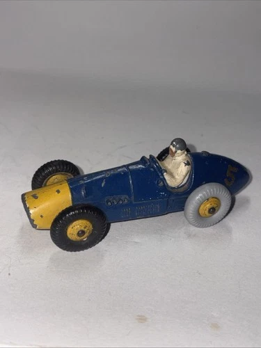 Dinky Toys 234 Ferrari 500 Formula 2 Racing Car Blue Yellow Vintage Toy