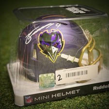 Zay Flowers Signed Authentic Baltimore Ravens Mini Helmet