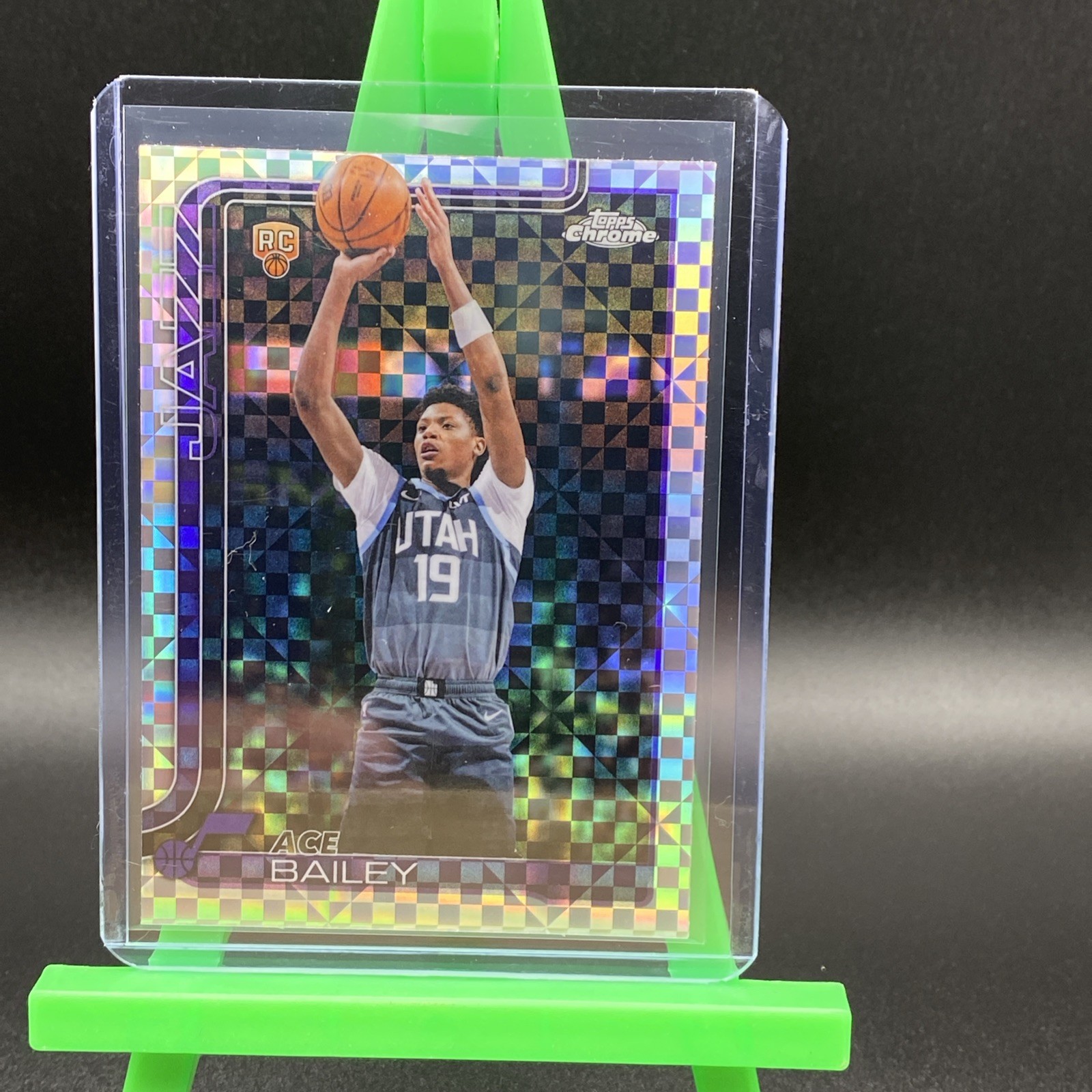 Ace Bailey Rookie X-Fractor #155  2025-26 Topps Chrome Update  Jazz Insert