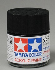 Tamiya Acrylic XF-1 Flat Black 3/4 oz Paint Jar 81301