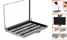 Portable Trade Show Display Case, 34"x22" Aluminum Card Show 34x22x3 Inches