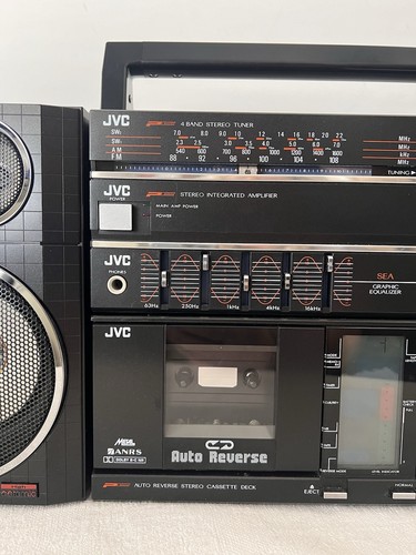 RARE JVC PC-550 C Boombox 1983 Cassette LCD Panel Hi End 80's Blaster - Picture 15 of 24
