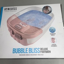 Homedics Bubble Bliss Deluxe Foot Bath New Open Box Missing 2 Attachments 