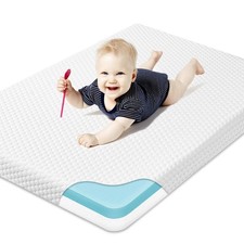 Memory Foam Pack N Play Mattress Pad 38x26 with Removable Cover for Babies