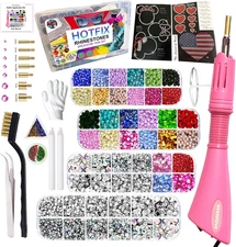 Bedazzler Kit with Rhinestones, Hotfix Applicator, DIY Hot Fix Rhinestone Setter