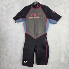 ONeill Womens Hammer Wetsuit M Black Surf Swim Warm Back Zip Inside Pocket